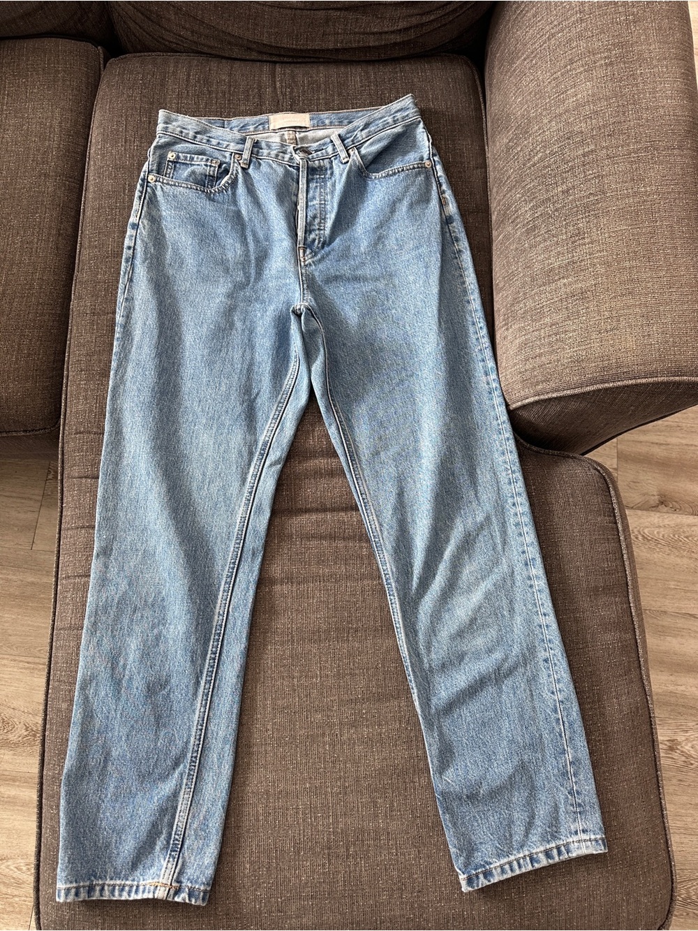 Everlane The Cheeky Jean High Rise Straight Leg 100% Cotton Light Wash size 28